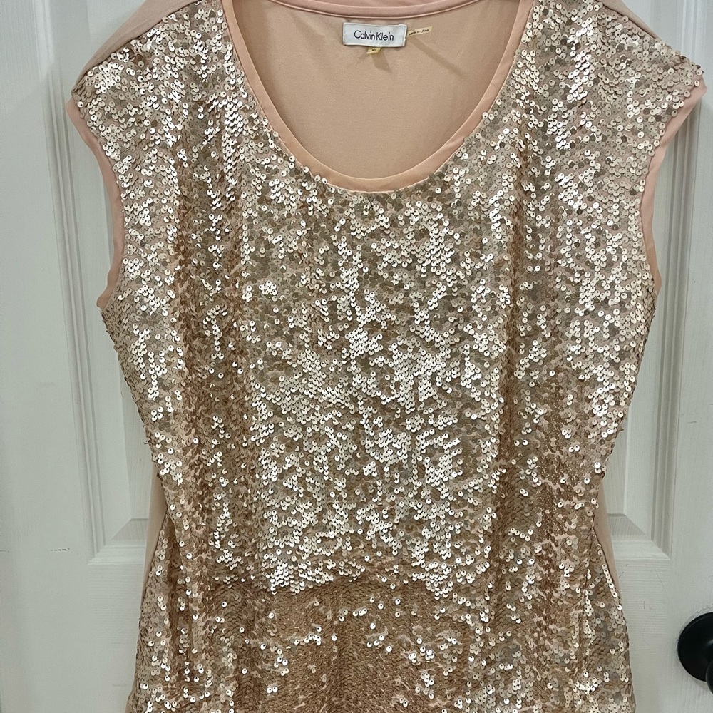 Calvin Klein Sequins blouse .